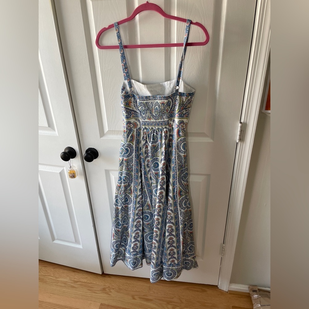 The Margot Dress - Blue Corsica Paisley Midi Dress sold out - Picture 4 of 4